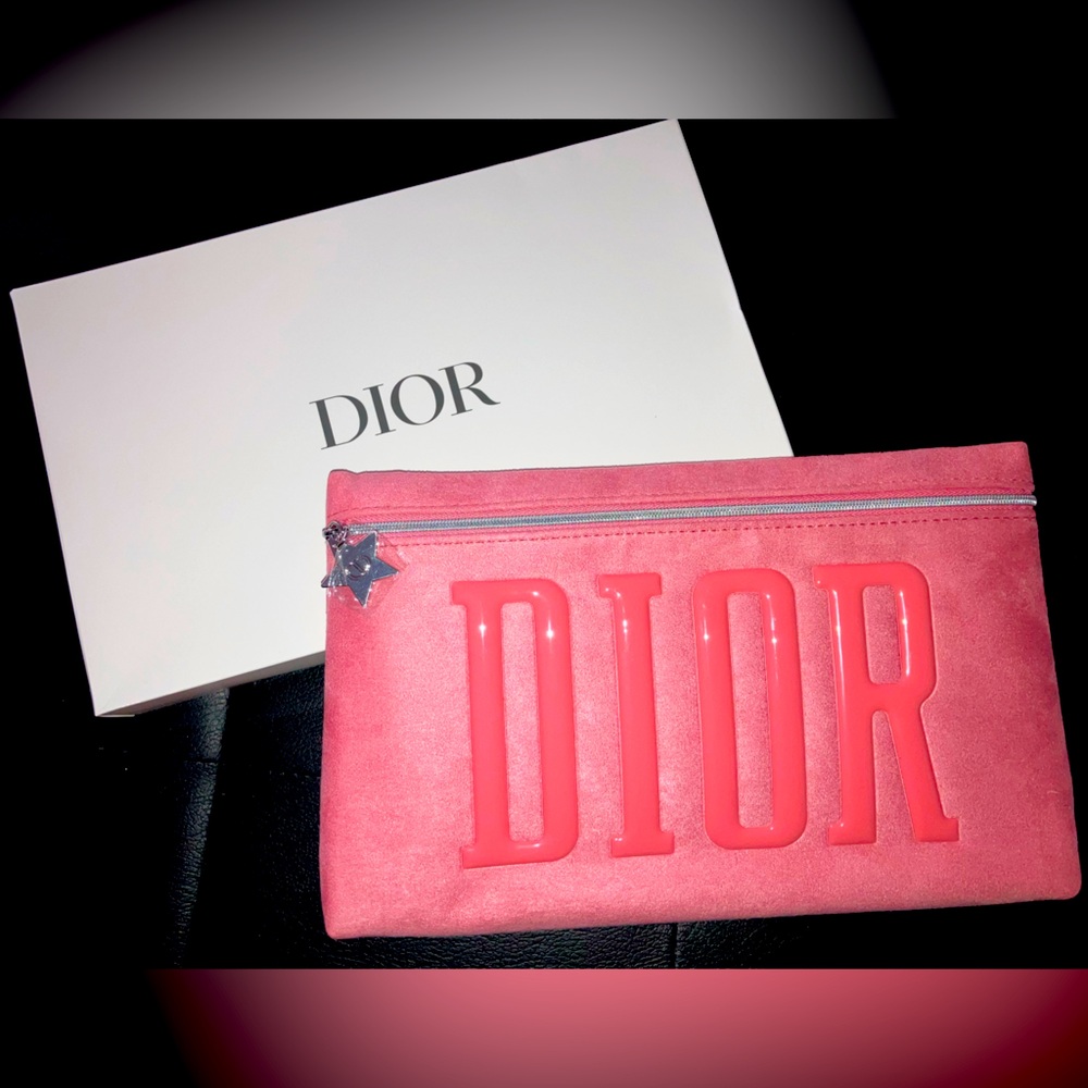Dior Pink Clutch Cosmetic Bag